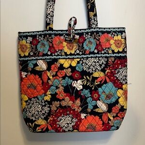 Vera Bradley Black Floral Tote